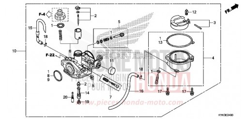VERGASER (CRF110FD/E/H/J) CRF110FE de 2014